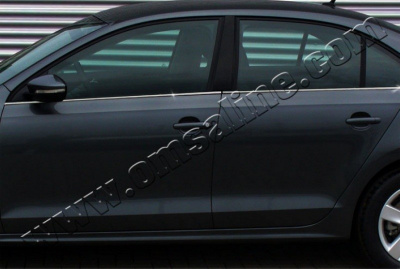 Volkswagen Jetta (11–) Нижние молдинги стекол, нерж., 6 частей